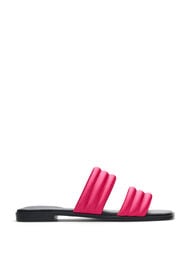 Sandaal met gewatteerde bandjes, Roze