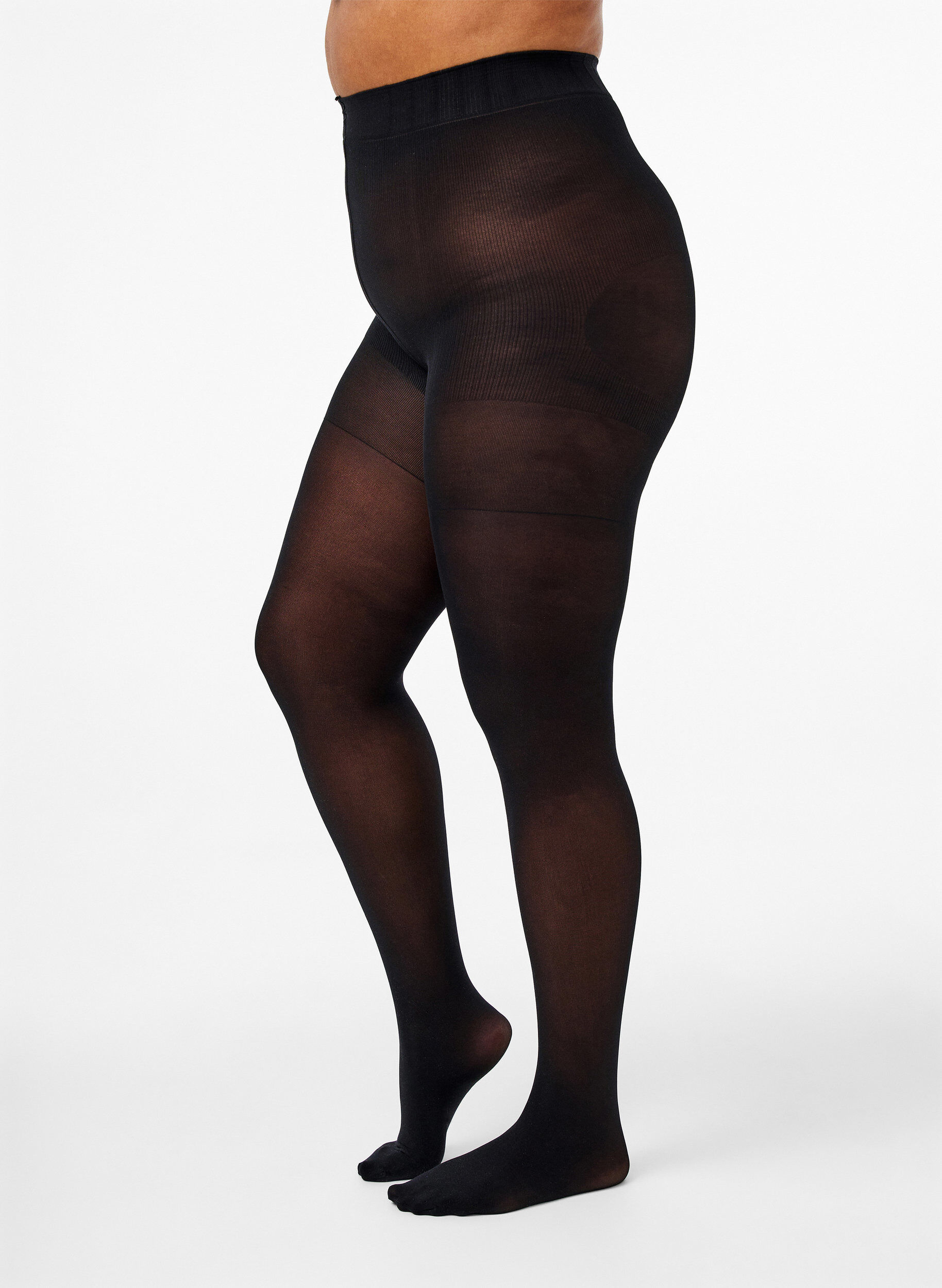 Push up panty Denier 60, Zwart, Model