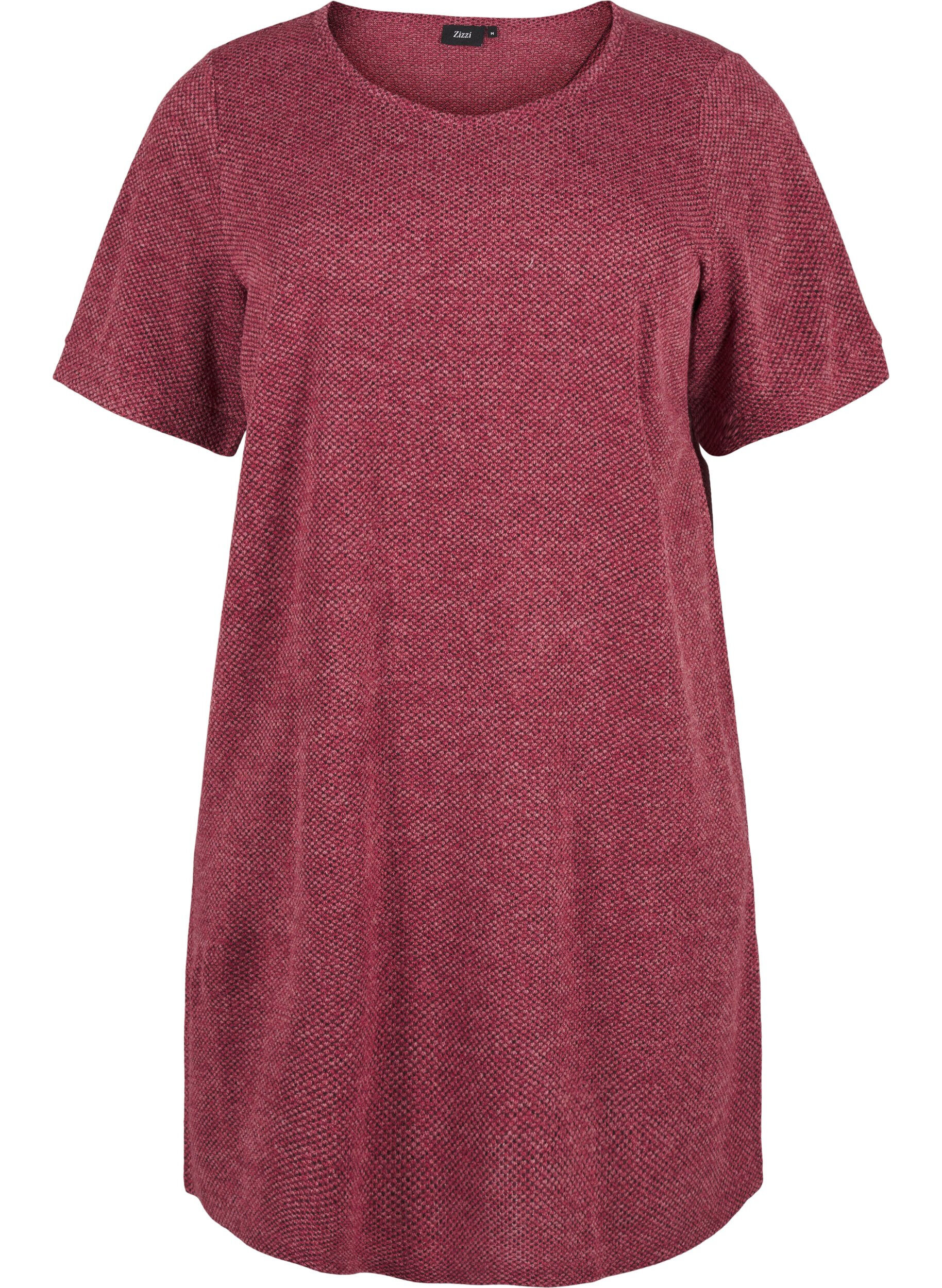 Zizzi T-shirtjurk met korte mouwen, Dry Rose, Packshot image number 0