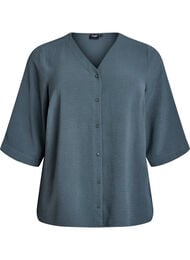 FLASH – Shirtblouse met V-hals en 3/4 mouwen, Groen