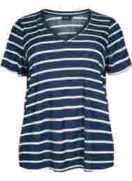 FLASH - Bedrukt t-shirt met v-hals, Night Sky Stripe
