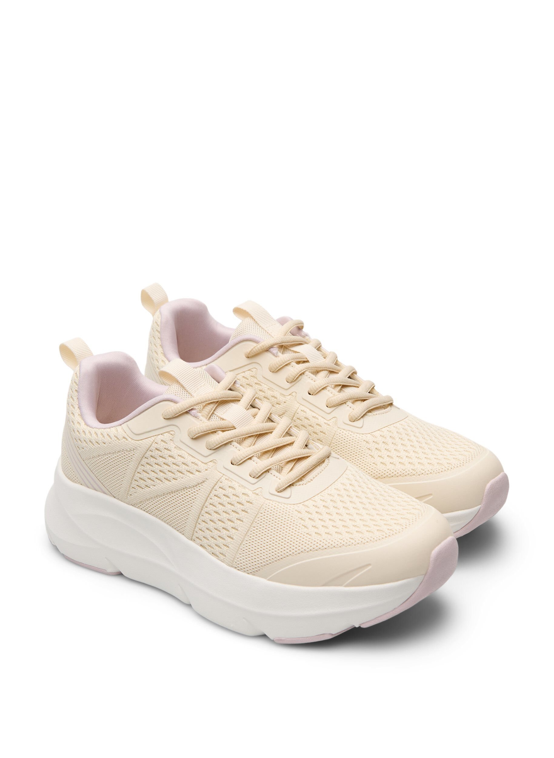 Zizzi Wide fit - Comfort sneakers met schokabsorberende zool, Beige, Packshot image number 1