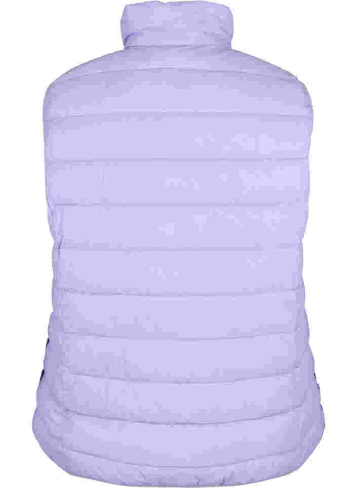 Kort vest met rits en zakken, Lavender, Packshot image number 1