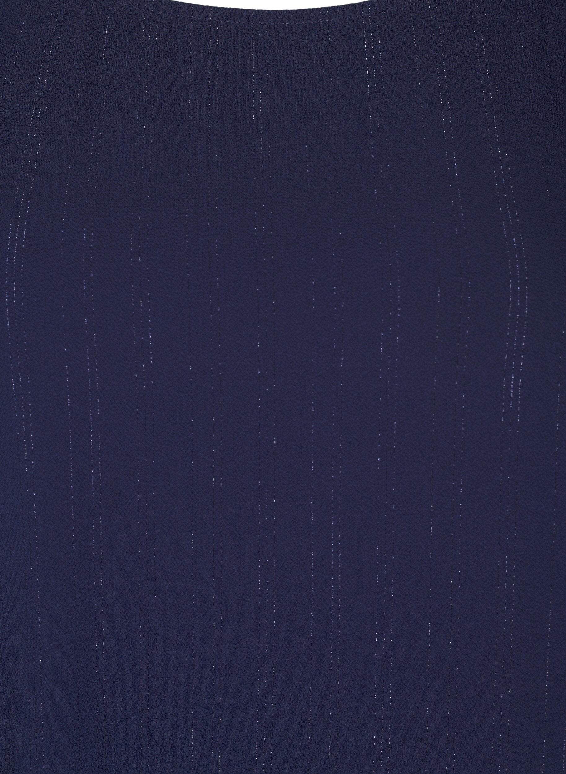 Zizzi Blouse met zilveren glitter, Blauw, Packshot image number 2