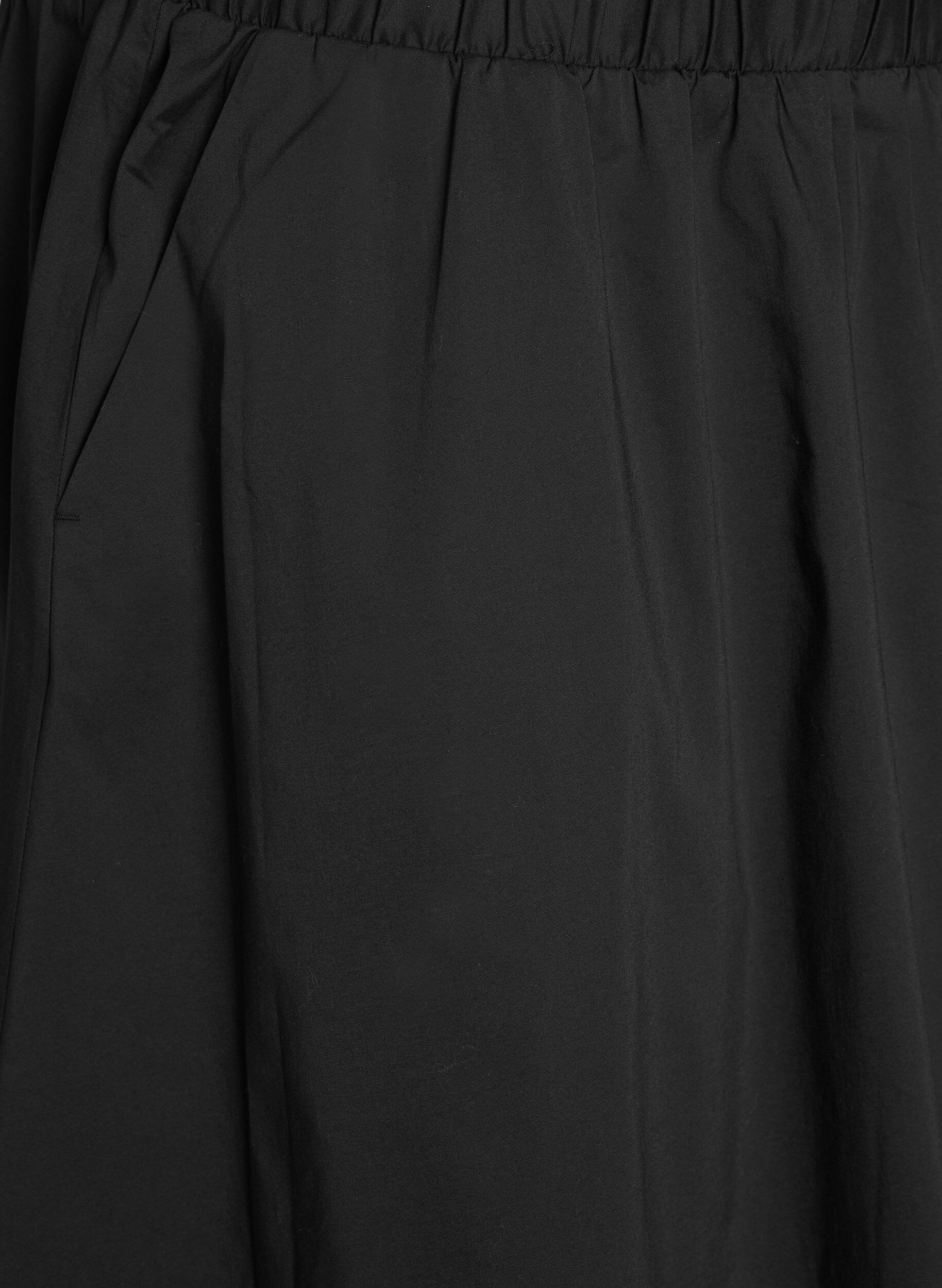 Zizzi Midirok met elastische tailleband, Zwart, Packshot image number 2