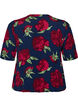 Viscose blouse met bloemenprint en ballonvorm, Blauw, Packshot image number 1