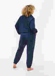 Gewatteerde joggingbroek met zakken, Navy Blazer, Model