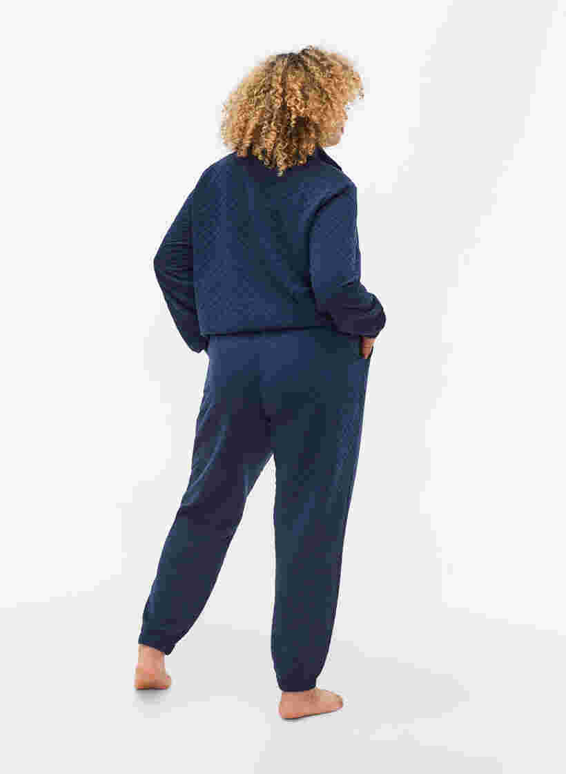 Gewatteerde joggingbroek met zakken, Navy Blazer, Model image number 1