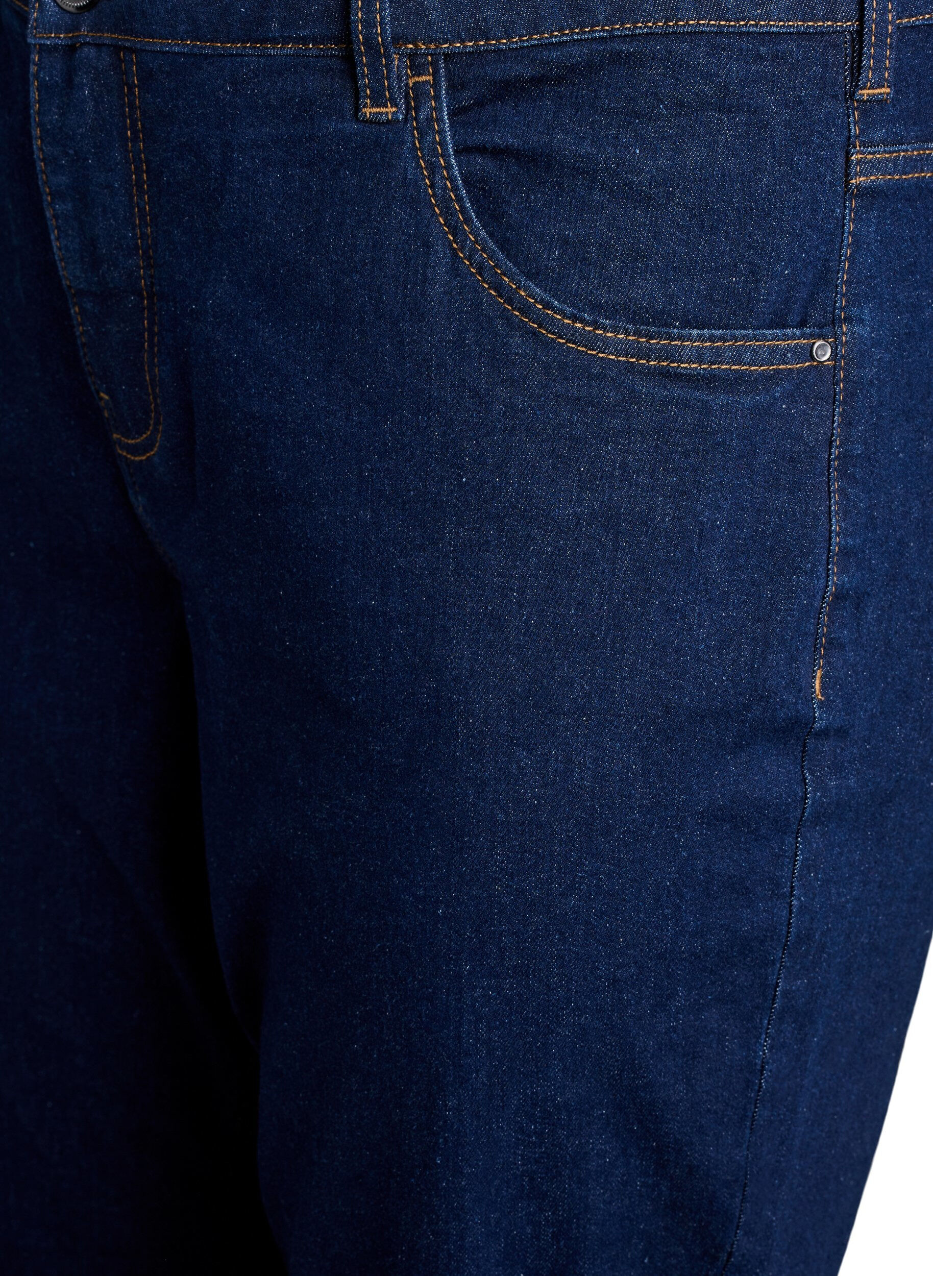 Zizzi Gecropte Vera jeans met een straight-fit, Blauw, Packshot image number 2