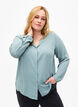 Effen shirt met V-hals, Chinois Green, Model image number 0