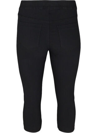 Nauwsluitende capri broek, Black, Packshot image number 1