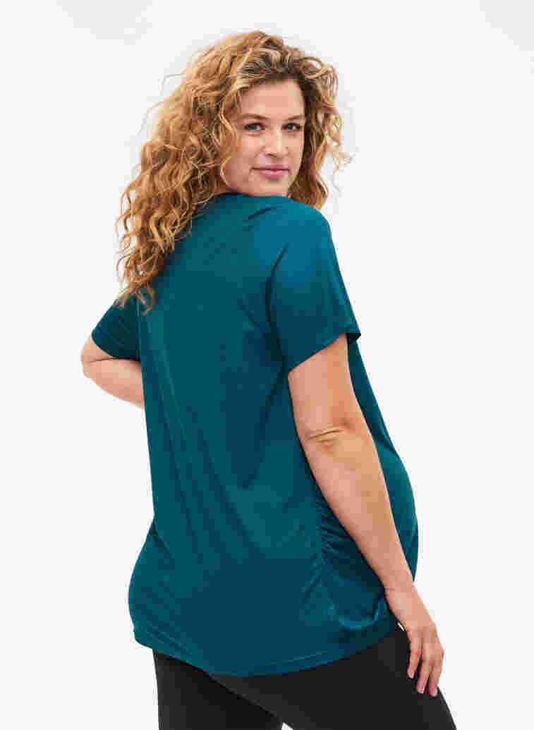 Zwangerschap sport t-shirt, Deep Teal, Model image number 1
