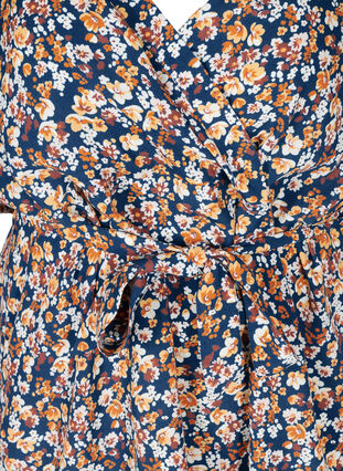 Viscose tuniek met print en 2/4 mouwen, Amberglow Flowers, Packshot image number 2