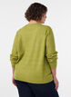 Cardigan met knopen en een ronde voorkant, Groen, Model image number 2