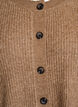 Vest van ribtricot met knopen, Bruin, Packshot image number 2