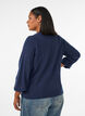 Vest in zacht breisel met goudkleurige knopen, Blauw, Model image number 2