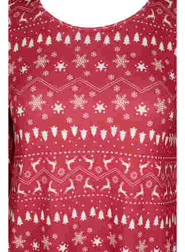 Blouse met kerstprint, Tango Red/White AOP, Packshot image number 2