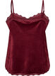 Velour top met kanten rand, Rood, Packshot image number 1