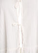 Mouwloze blouse met textuur en een striksluiting, Vanille, Packshot image number 2