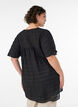 Tuniek in lyocell met vlindermouwen, Zwart, Model image number 2