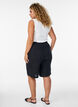 Los katoenen mousseline shorts met een hoge taille, Zwart, Model image number 2