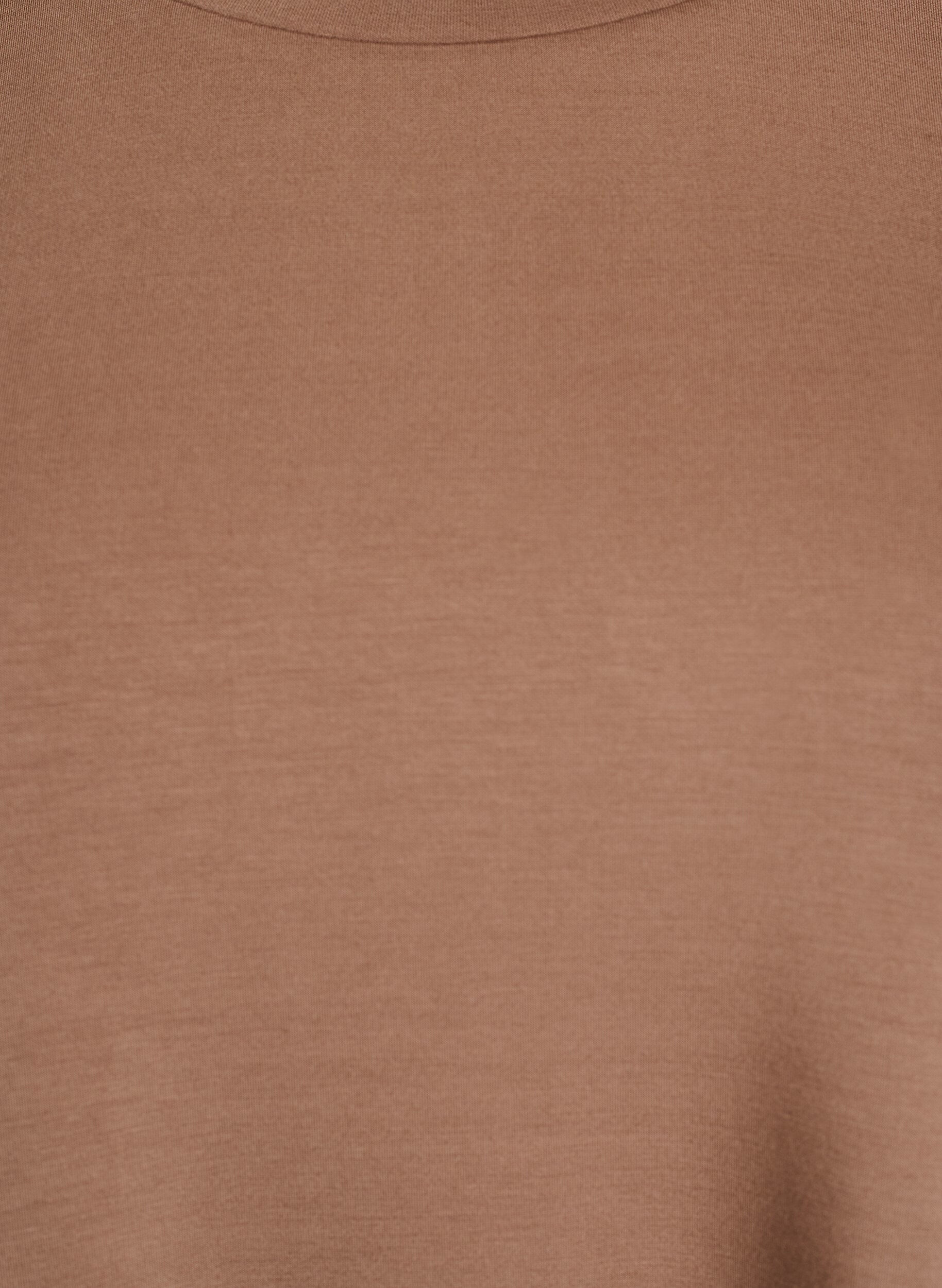 Zizzi Jersey blouse met ronde hals, Bruin, Packshot image number 2