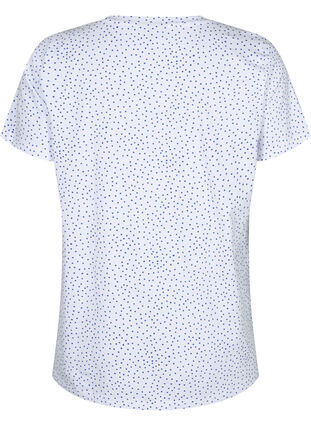 Katoenen t-shirt met stippen en V-hals, B.White/S.T.W Dot, Packshot image number 1