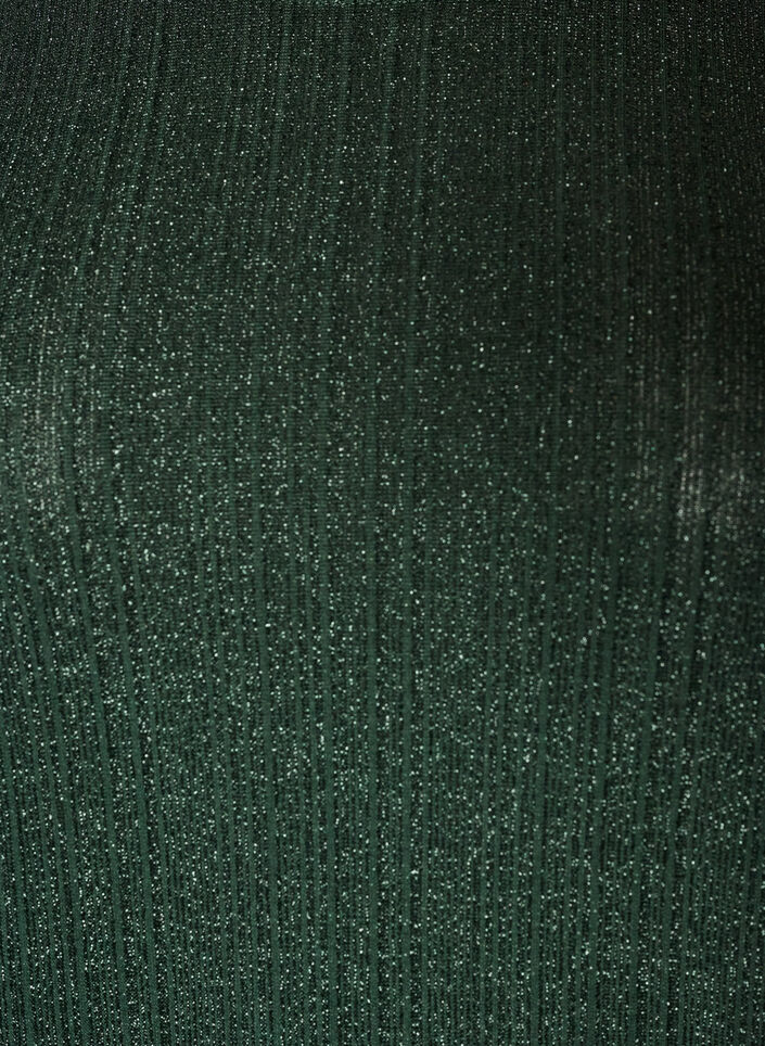 Blouse met verticale structuur en glitterdraad, Groen, Packshot image number 2