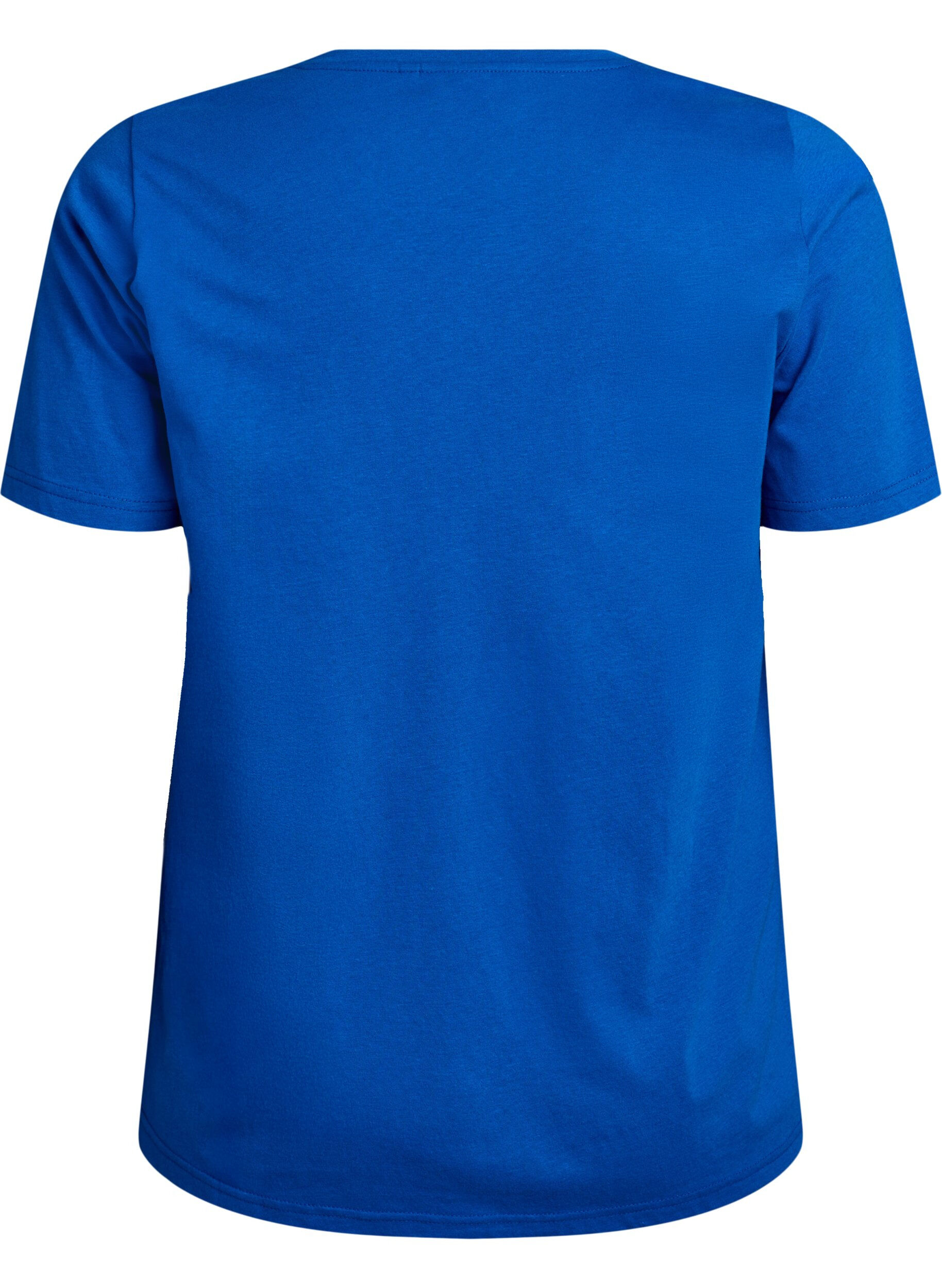 Zizzi T-shirt met print, Blauw, Packshot image number 1