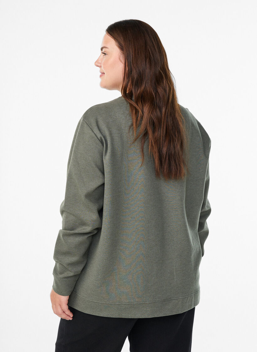 FLASH - Sweatshirt met ronde hals, Groen, Model image number 2