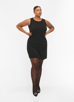 Mouwloze jurk met uitsnijding, Black, Model image number 2