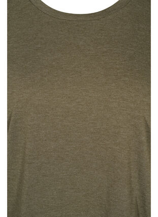 T-shirt met korte mouwen en borduursel anglaise, Ivy Green Mel., Packshot image number 2