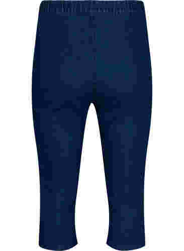 FLASH - denim capri broek met hoge taille en slanke pasvorm, Blue denim, Packshot image number 1