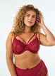 Beha met volledige bedekking, kant en dubbele bandjes, Zwart, Model image number 0