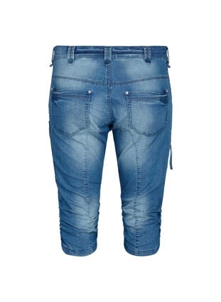 Slim fit capri jeans met zakken, Light blue denim, Packshot image number 1