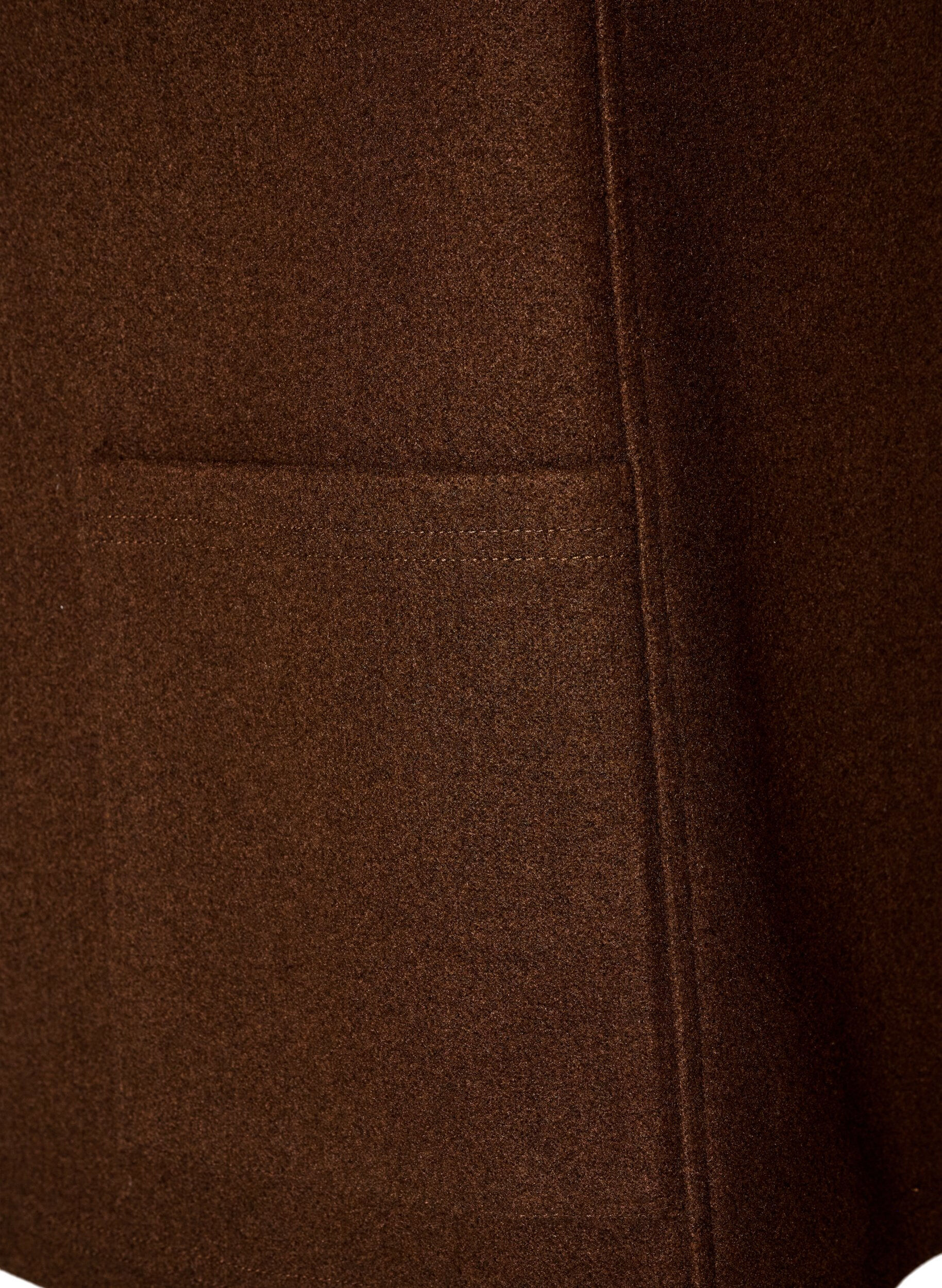ZizziV-hals gilet met knopen, Bruin, Packshot image number 3