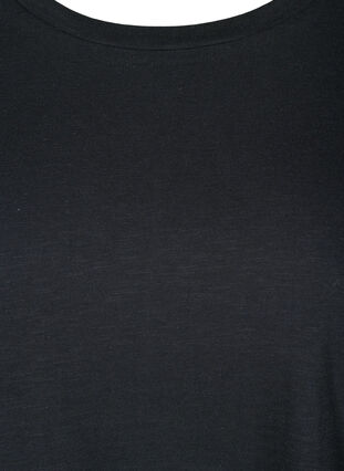 T-shirt in katoen met korte mouwen, Black, Packshot image number 2