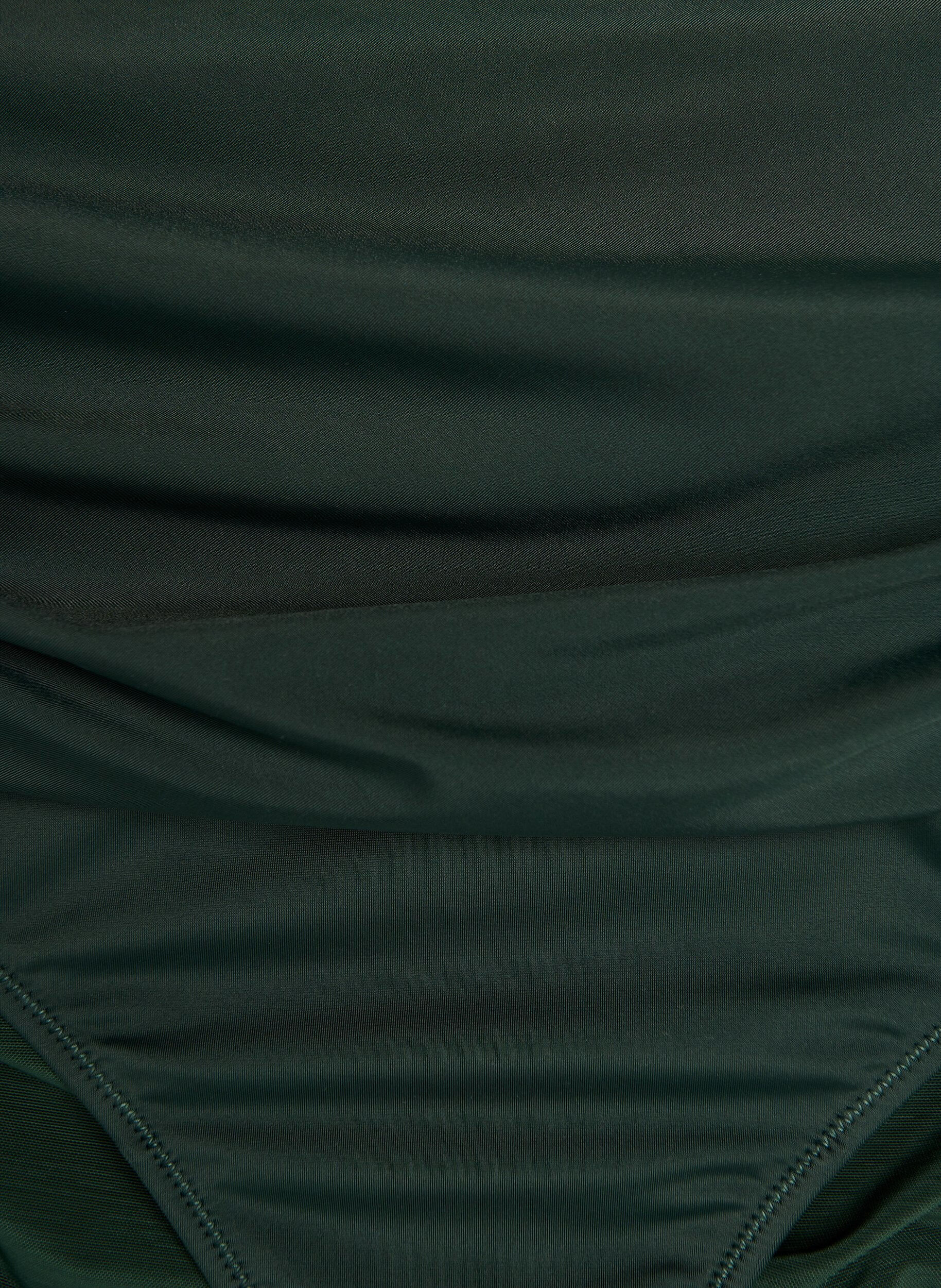 Zizzi High waist bikinibroekje met drapering, Groen, Packshot image number 2