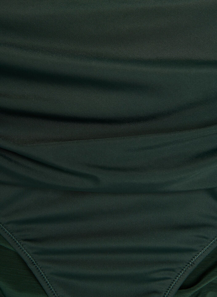 High waist bikinibroekje met drapering, Groen, Packshot image number 2