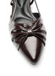Slingback met strikdetail en lakuitstraling, Bruin, Packshot image number 3