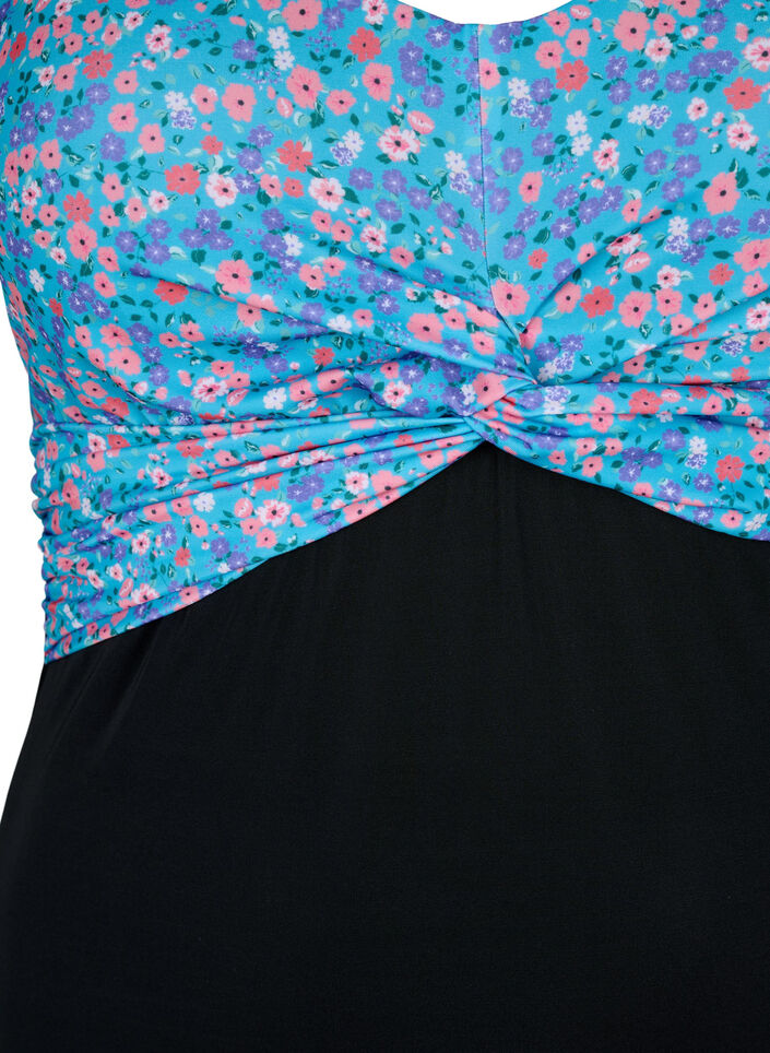 Badpak met beugel en verstelbare bandjes, Black Ditsy Print, Packshot image number 2