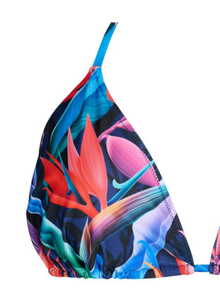 Driehoekige bikinitop met print, Bright Leaf, Packshot image number 2