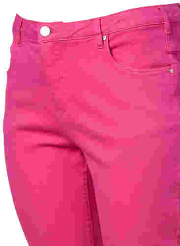 Emily jeans met normale taille en slanke pasvorm, Shock. Pink, Packshot image number 3