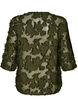 Blouse met rafelige draden en textuur, Groen, Packshot image number 1