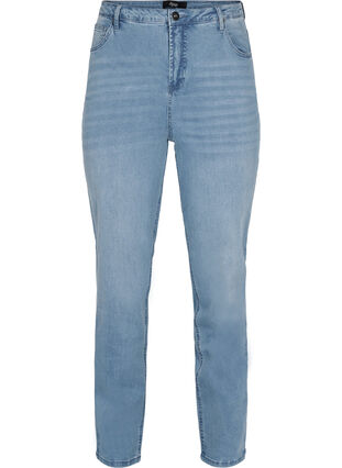 Jeans met extra hoge taille, Light blue, Packshot image number 0