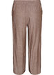 Wijde linnen en viscose broek, Bruin, Packshot image number 1