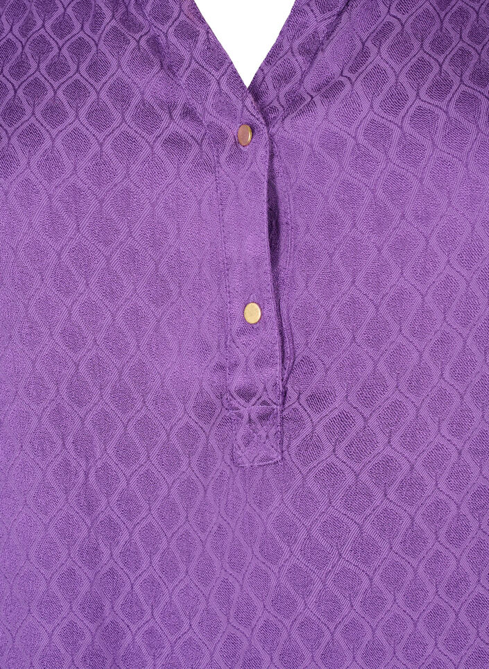 Viscose tuniek met Ton sur Ton patroon, Lavender Violet, Packshot image number 2