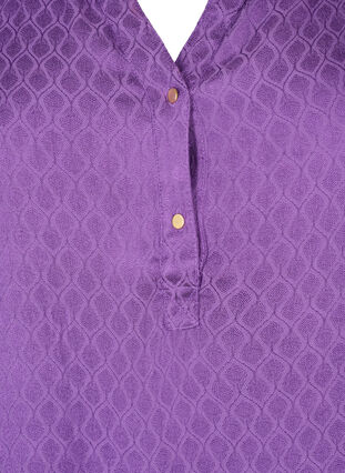 Viscose tuniek met toon-op-toon patroon, Lavender Violet, Packshot image number 2
