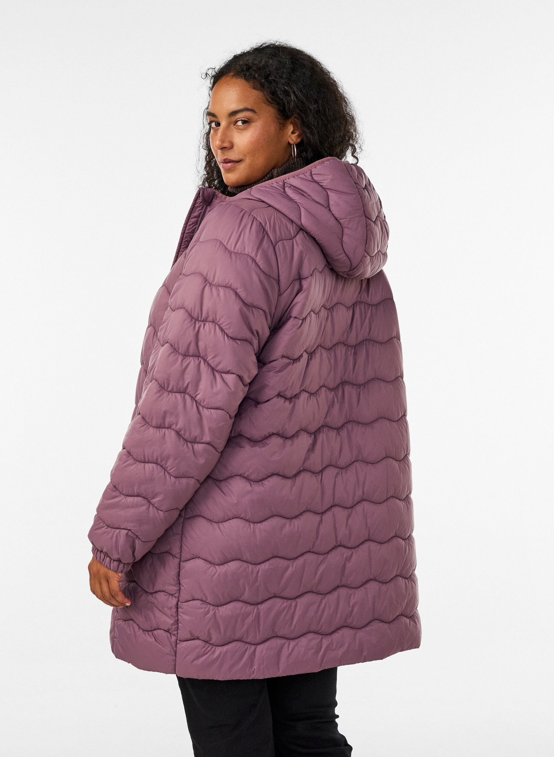 ZizziGewatteerde jas, Roze, Model image number 2