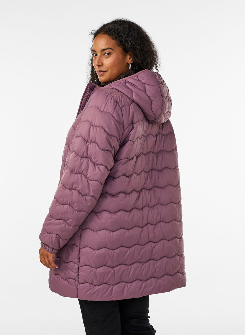 Gewatteerde jas, Roze, Model image number 2